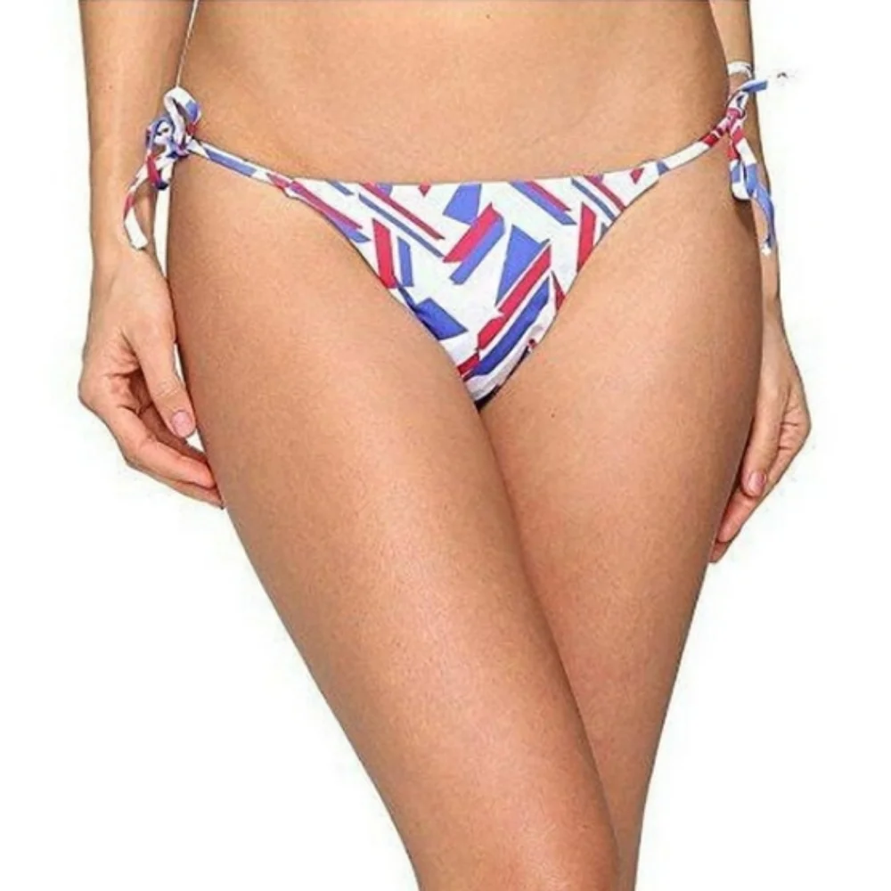 NWT Onia Kate Red Blue Nautical Geometric Bikini Bottom
